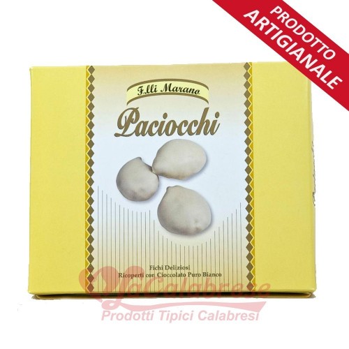 Paciocchi with almonds covered with choc. pure white Marano Gr 250